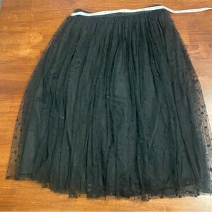 Green Midi A-Line Skirt with Pleated Smocked Design